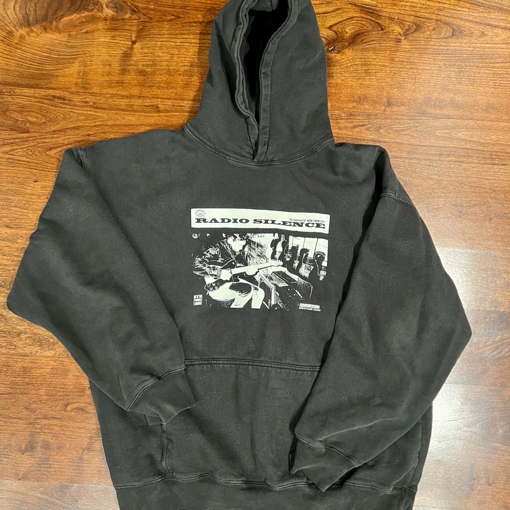 Brandy Melville Radio Silence faded back oversized hoodie.